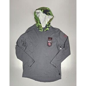 Jordan Oklahoma Sooners Hoodie Mens Medium. Gray‎ Football Salute To Service